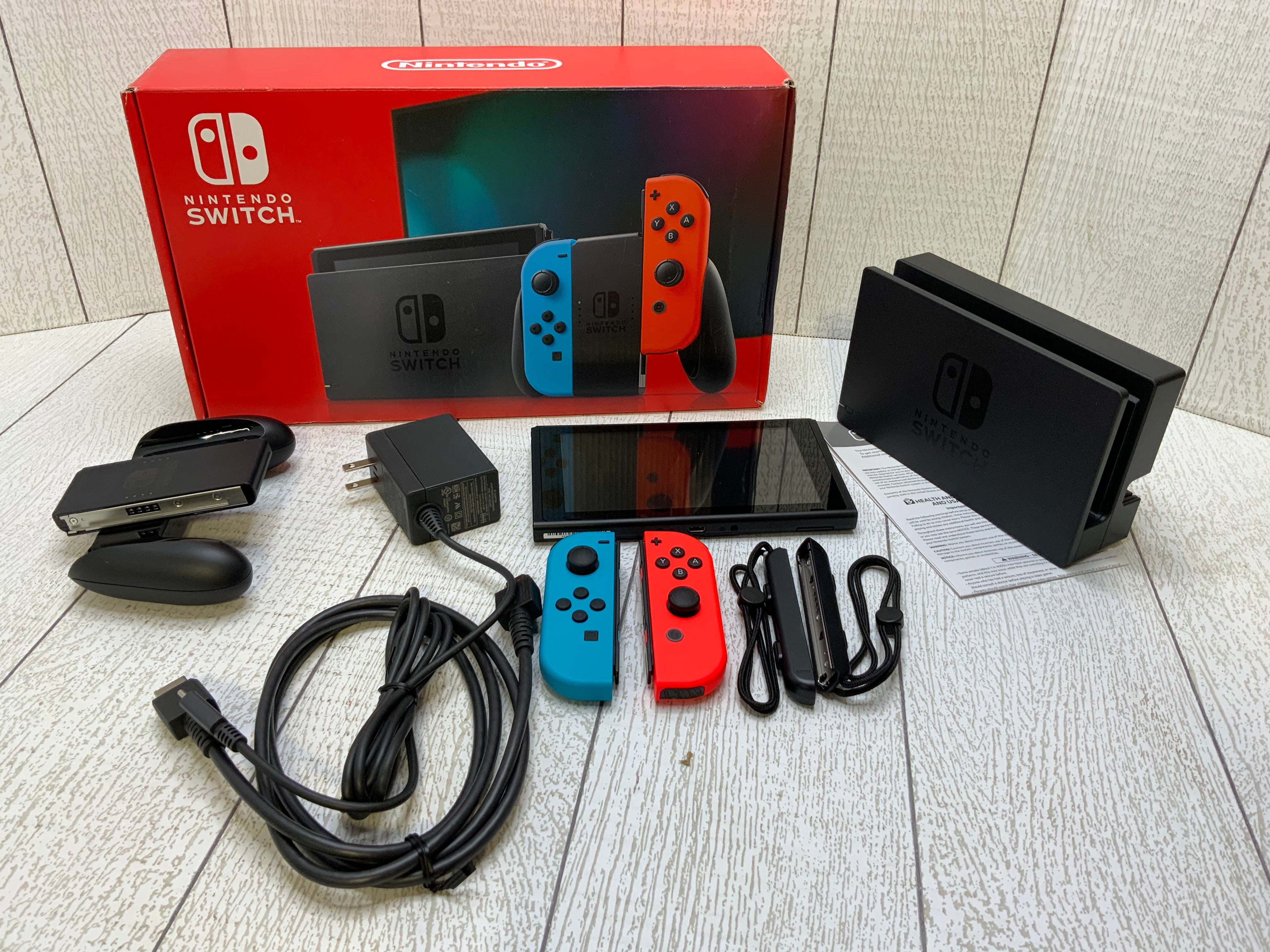 Nintendo Switch with Neon Blue and Neon Red Joy‑Con (7931429978350)